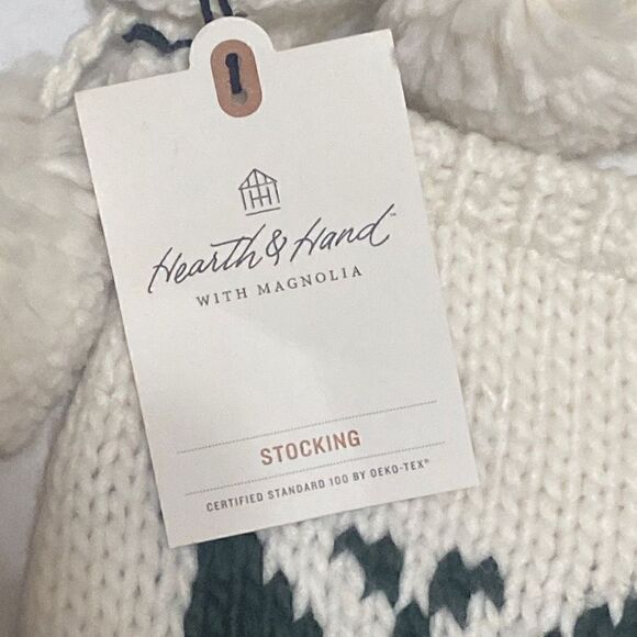 Christmas Lot: 2 Lined Knit Stockings 2 Sets 10’ Tinsel Garland & Kitchen Towels - Picture 7 of 9